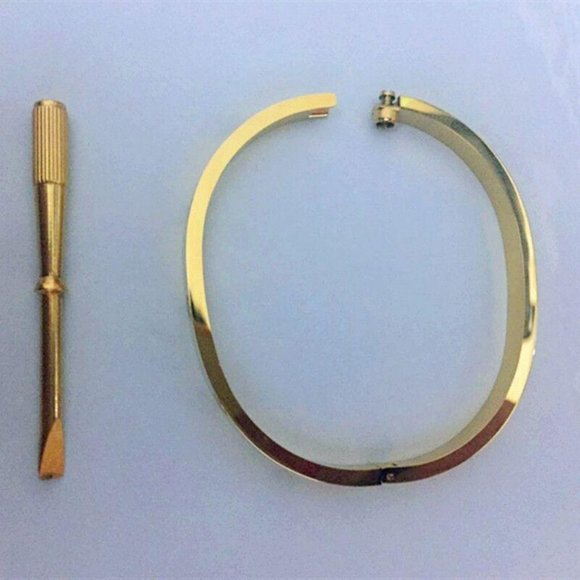Gold Filled & Stainless Steel Bangle Size 18 4mm - Picture 12 of 13